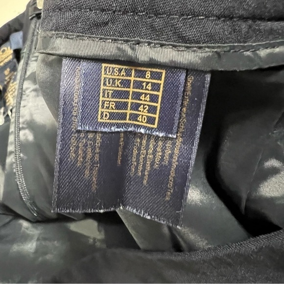 🆕 Brooks Brothers Front Pleat Wool Blend Skirt in Navy Blue - Picture 5 of 10